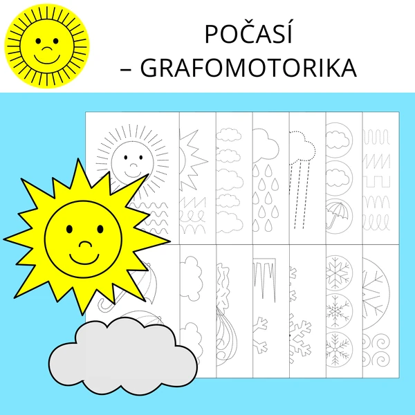 POČASÍ – GRAFOMOTORIKA