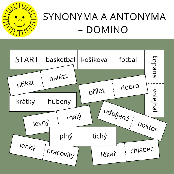 SYNONYMA A ANTONYMA – DOMINO