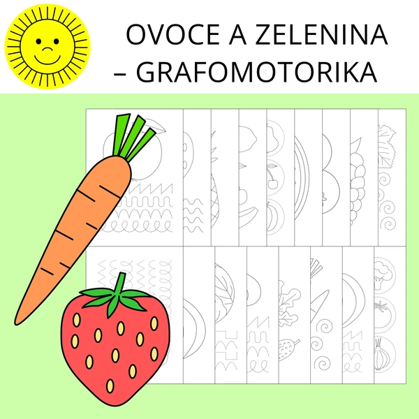 OVOCE A ZELENINA – GRAFOMOTORIKA