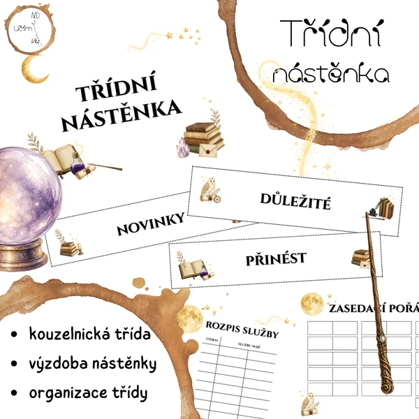 Kouzelnická třída – třídní nástěnka a organizace