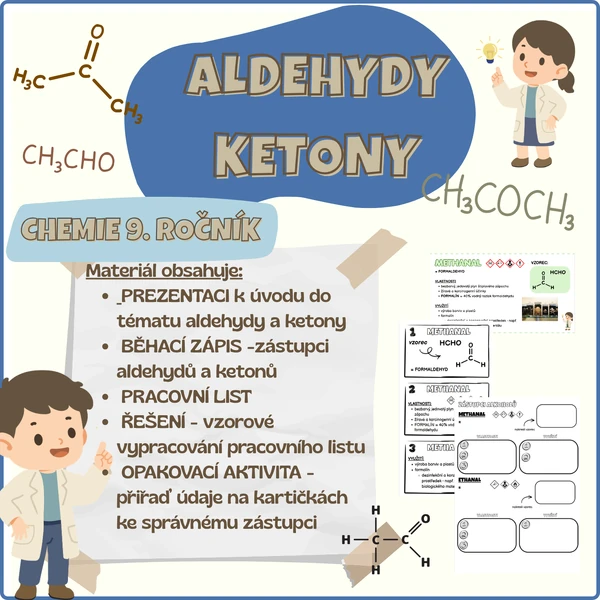 Aldehydy a ketony - soubor aktivit