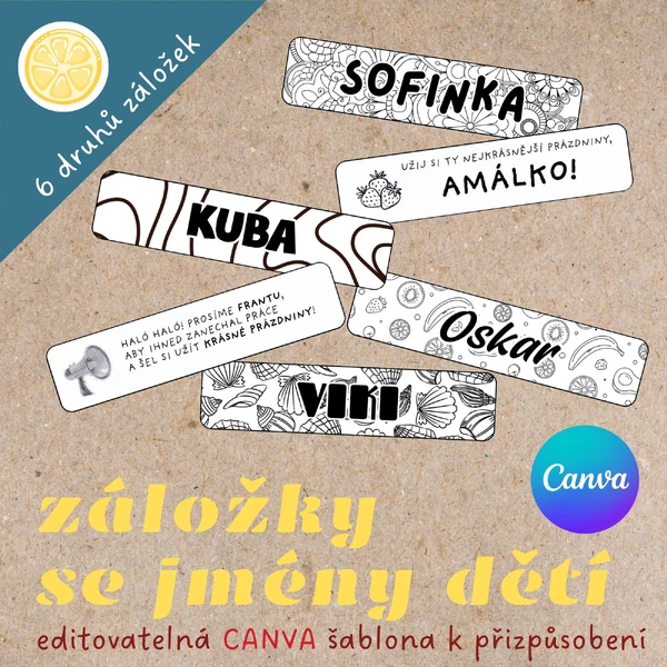 ZÁLOŽKY SE JMÉNY DĚTÍ