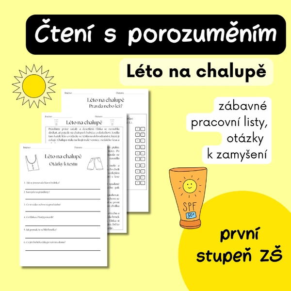 Čtení s porozuměním - Léto na chalupě