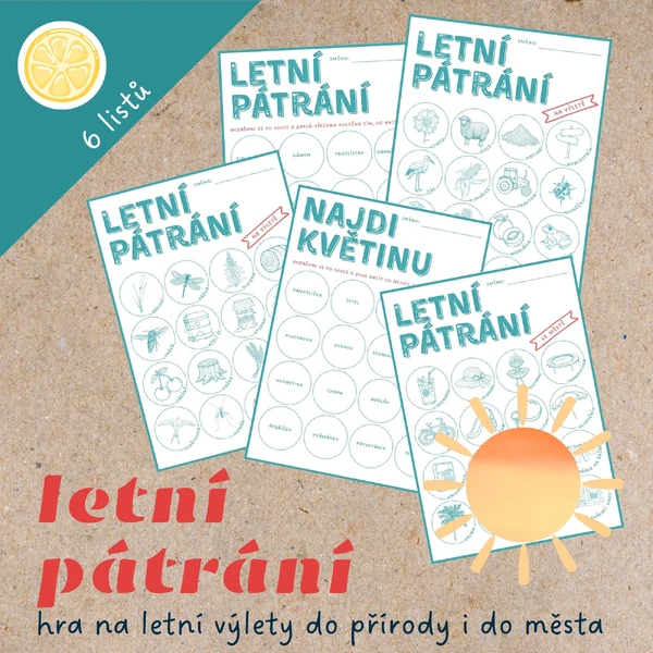 Letní pátrání (nebo bingo) na výlet