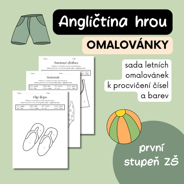 Summer - omalovánky