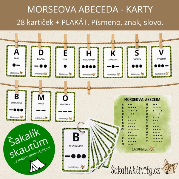  Morseova abeceda - demonstrační karty 