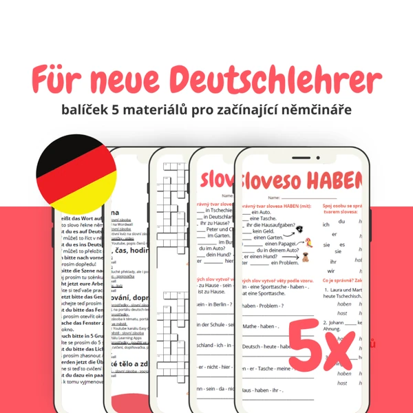 Für neue Deutschlehrer: balíček 5 materiálů pro začínající němčináře