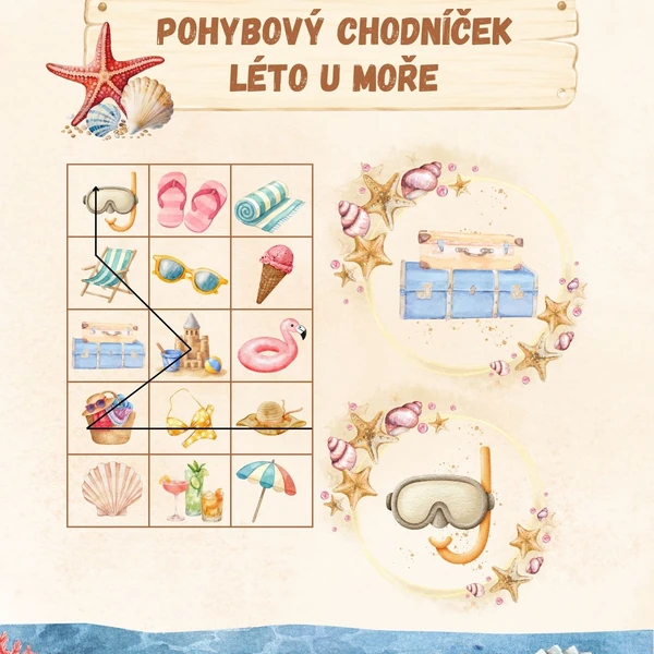 Leto u moře - pohybový chodníček
