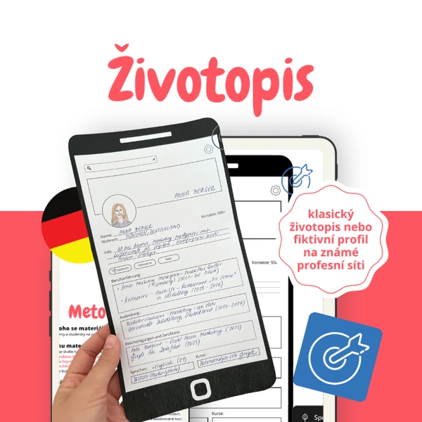 Životopis v němčině: 3 šablony na životopis a 1 aktivita na práci s životopisy