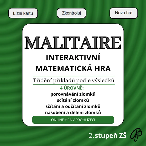 MALITAIRE - zlomky (digitální hra)