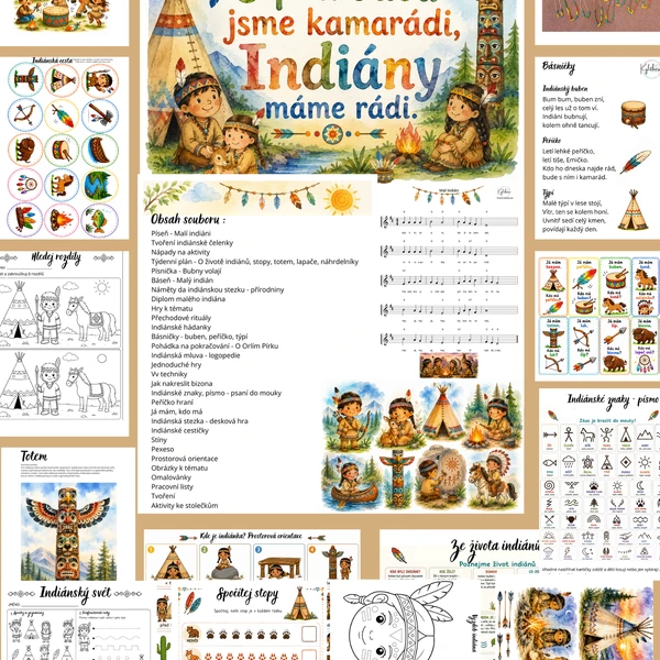 S přírodou jsme kamarádi, Indiány máme rádi 