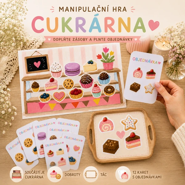 🍰 Manipulační hra – Cukrárna