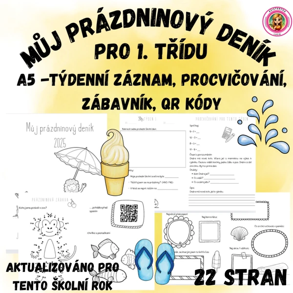 Můj prázdninový deník A5 pro 1. třídu