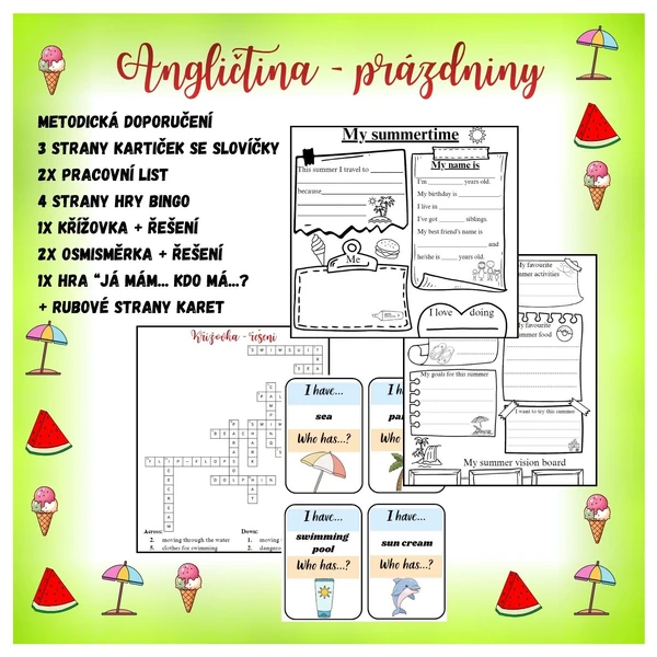 Angličtina - Summertime (prázdniny)
