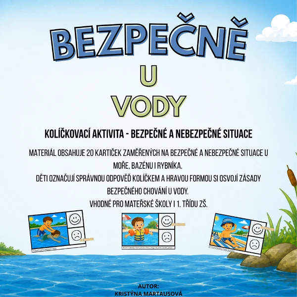 🌊 BEZPEČNĚ U VODY – Kolíčkovací aktivita 