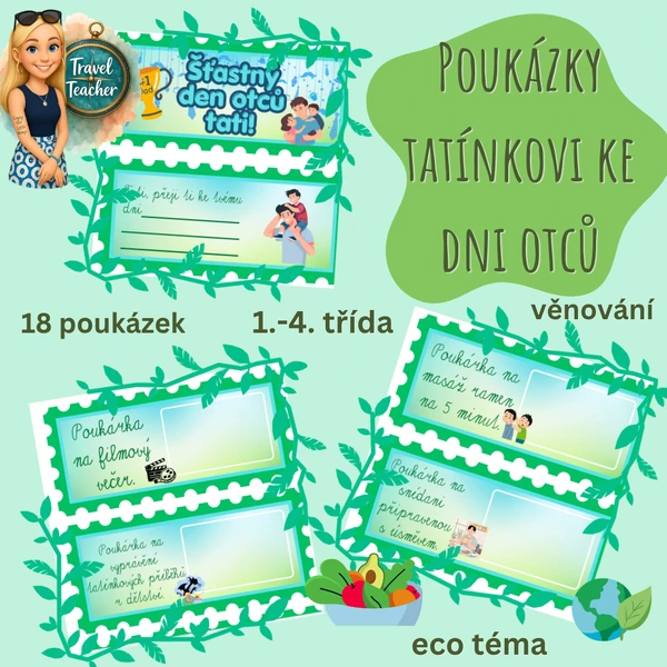 Poukázky pro tatínka na den otců