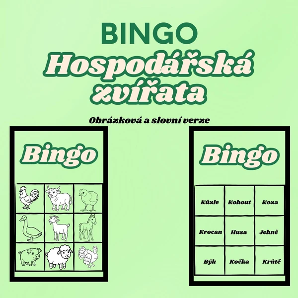 Bingo- Hospodářská zvířata