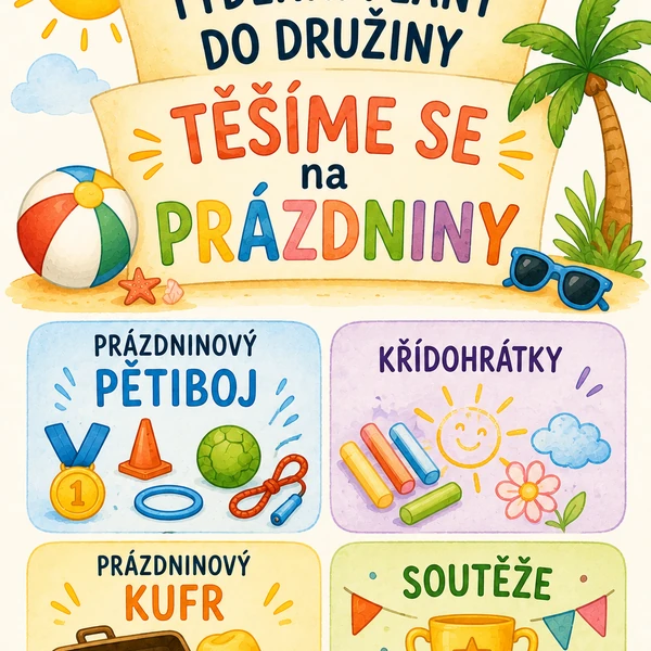 Těšíme se na prázdniny - týdenní plán do družiny