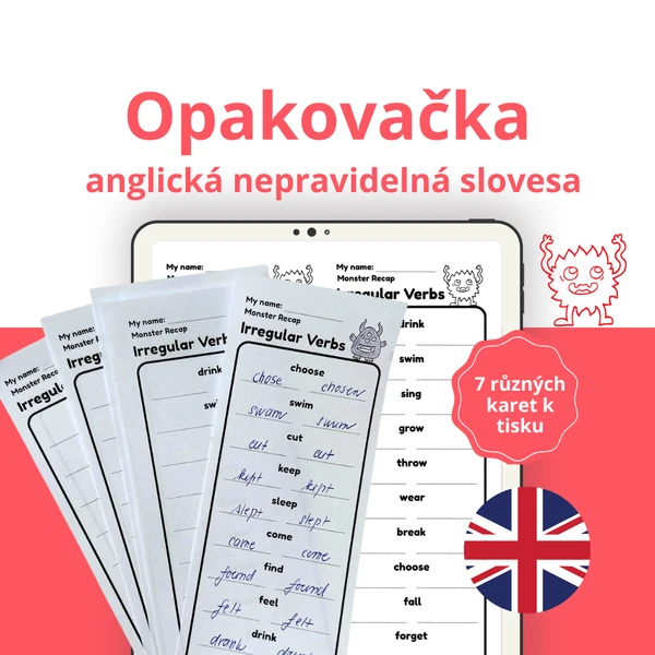 Opakovačka: 7 opakovacích karet na nepravidelná slovesa