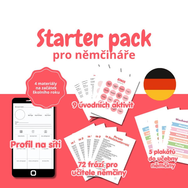 Starter pack pro němčináře: set 4 materiálů na začátek roku