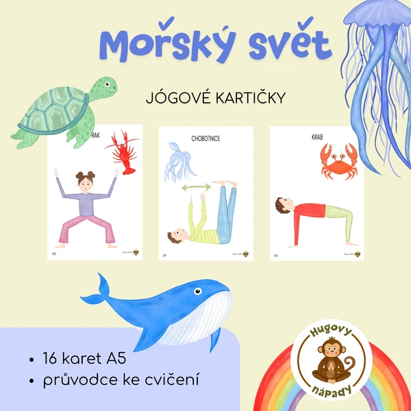 Jógové kartičky - mořský svět 