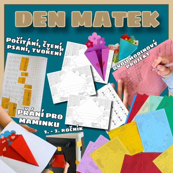 Den matek - matematika, přání, 1. - 2. třída