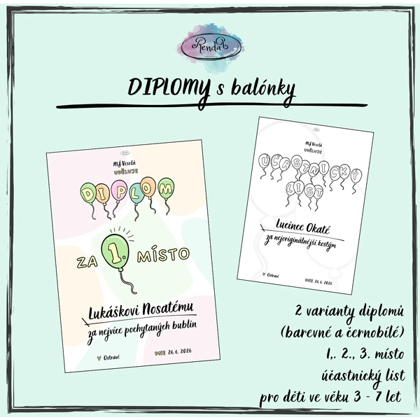 Diplomy - Balónky