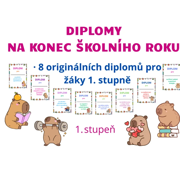 Diplomy na konec školního roku
