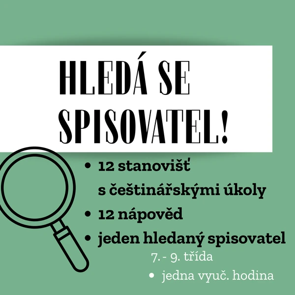Hledá se spisovatel! - 12 stanovišť s úkoly