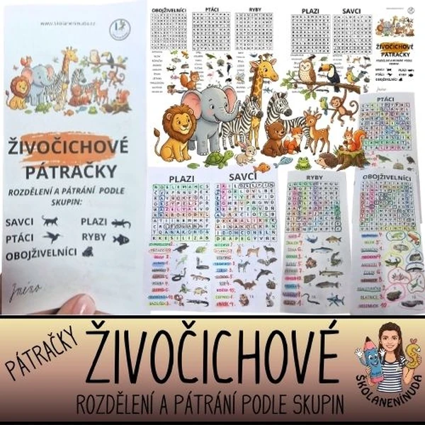 ŽIVOČICHOVÉ – PÁTRAČKY 