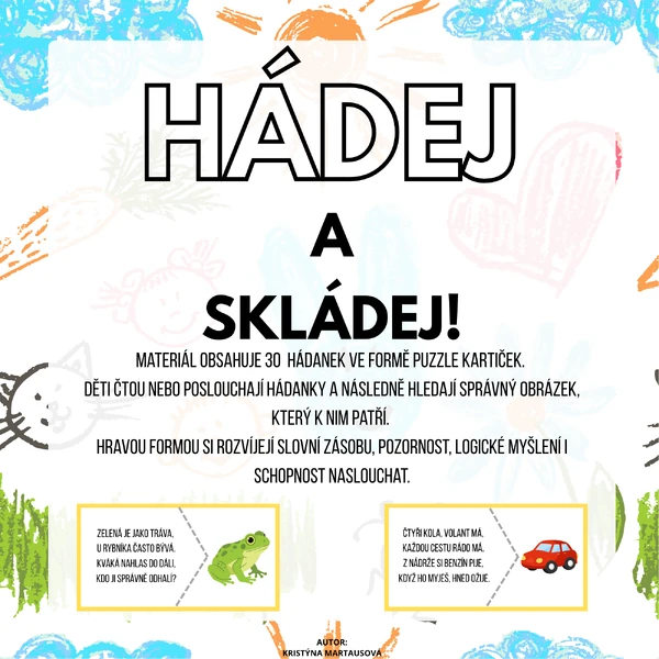 Hádej a skládej! - 30 rýmovaných hádanek pro děti 🧩