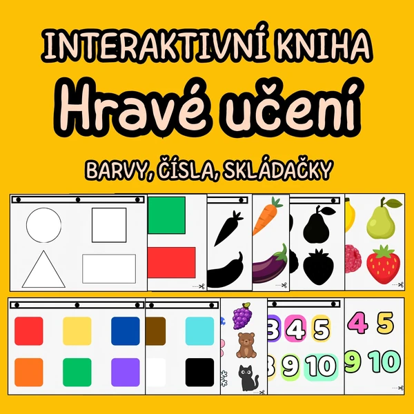 INTERAKTIVNÍ KNIHA: Hravé učení – Barvy, čísla, skládačky 