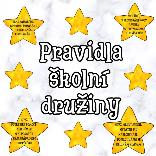 Pravidla školní družiny - Hvězdičky