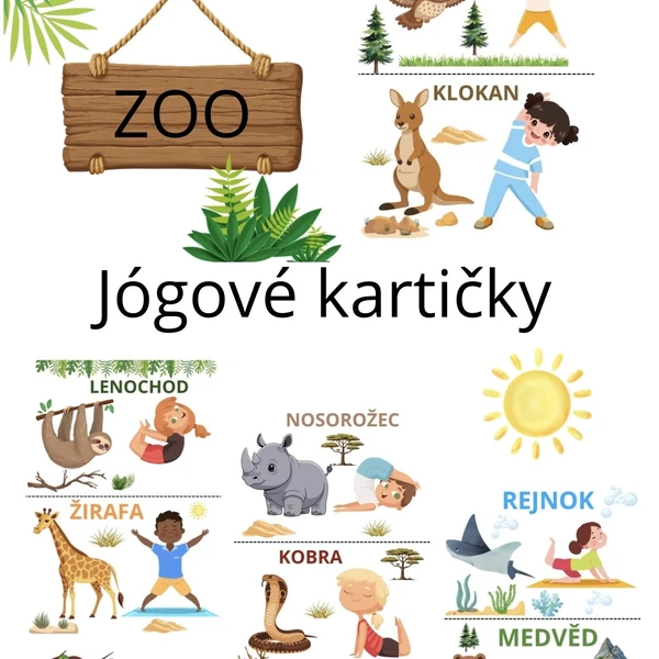 Jógové kartičky - ZOO