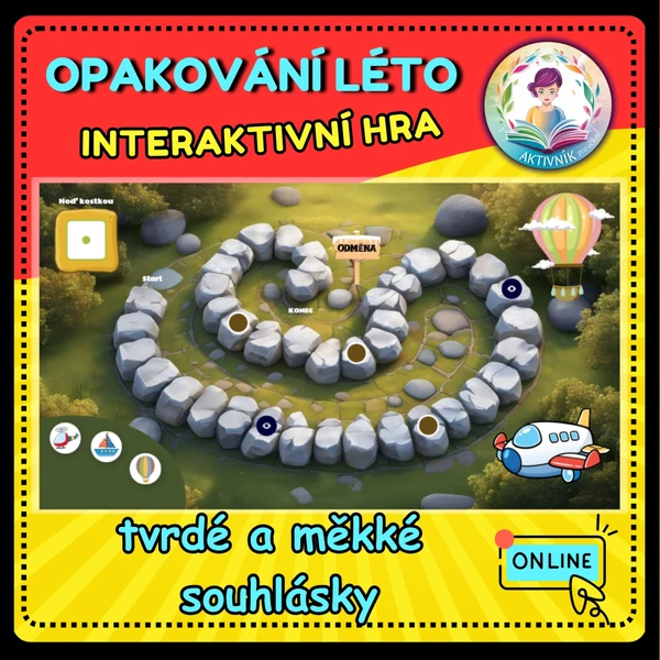 LÉTO - INTERAKTIVNÍ HRA (tvrdé a měkké souhlásky)