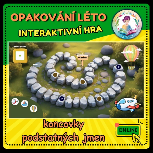 LÉTO - INTERAKTIVNÍ HRA (koncovky podstatných jmen)