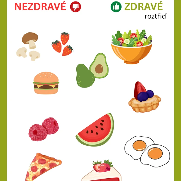 Jíme zdravě - pracovní listy pro děti z MŠ