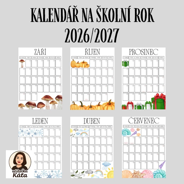 KALENDÁŘ NA ŠKOLNÍ ROK 2026/2027