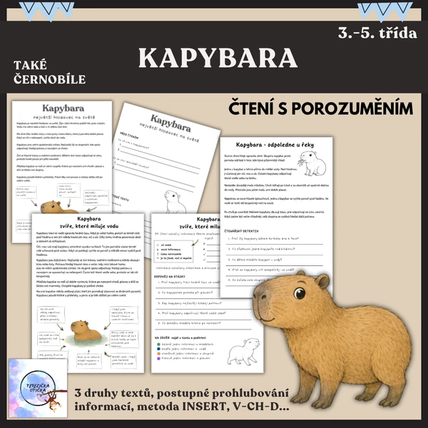 Kapybara - čtení s porozuměním