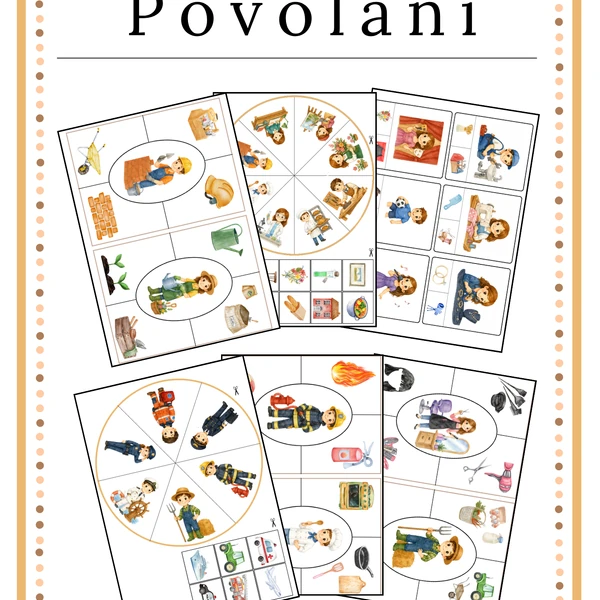 Povolání - kolíčkování, přiřazování