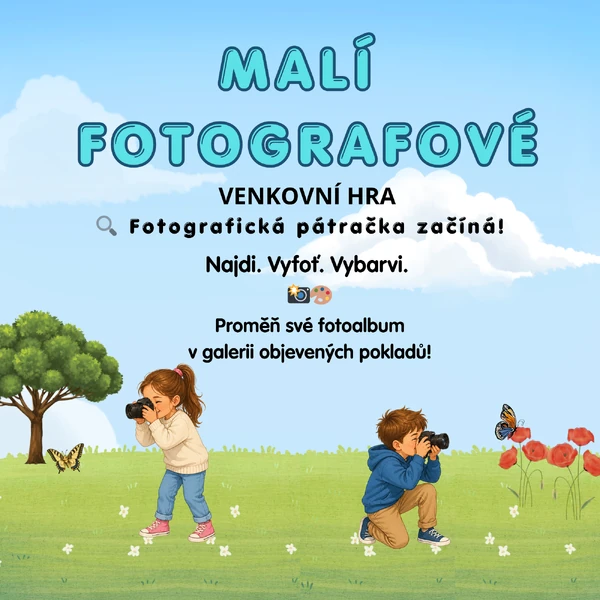 Venkovní hra - malí fotografové