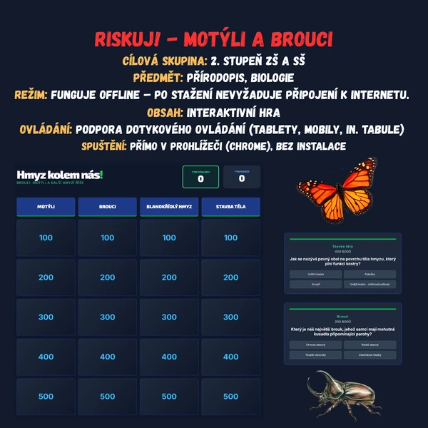 Riskuj! - Motýli a brouci