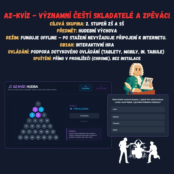AZ-Kvíz - Významní čeští skladatelé a zpěváci