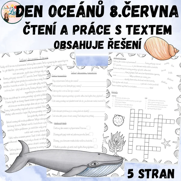 Den oceánů 8. června - čtení a práce s textem