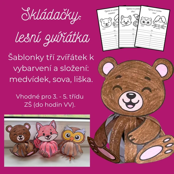 Skládačky: lesní zvířátka