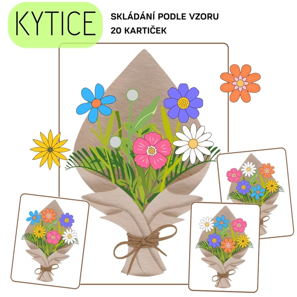 Kytice - skládání podle předlohy