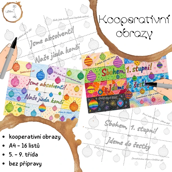 Kooperativní obrazy - konec školního roku "lampiony"