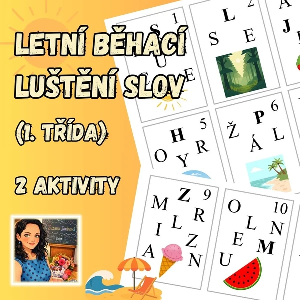 Letní běhací luštění slov
