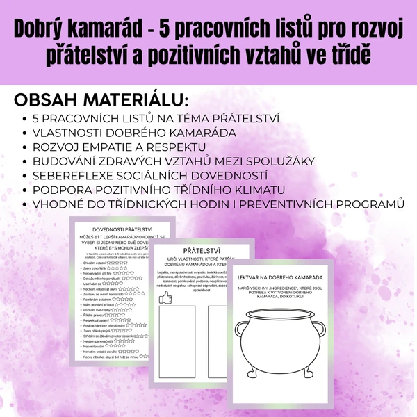 Dobrý kamarád - rozvoj přátelství a pozitivních vztahů 