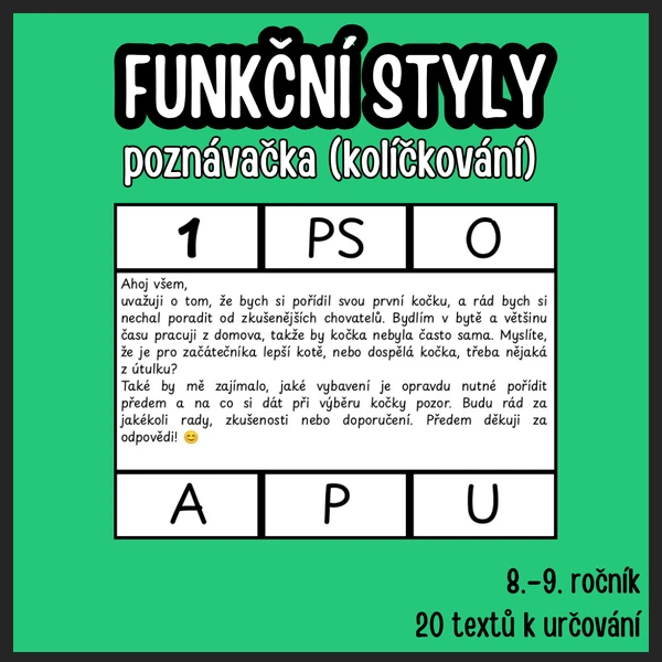 Funkční styly (kolíčkování)